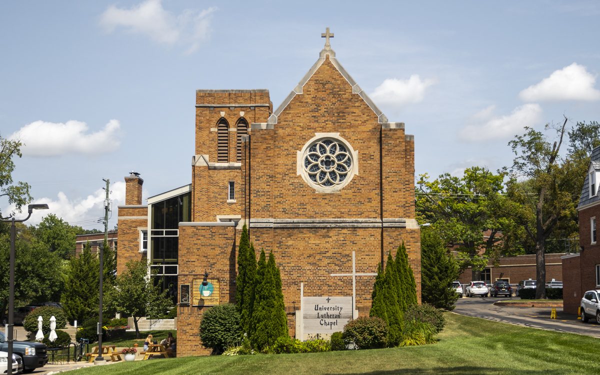 University Lutheran Chapel from the lawn