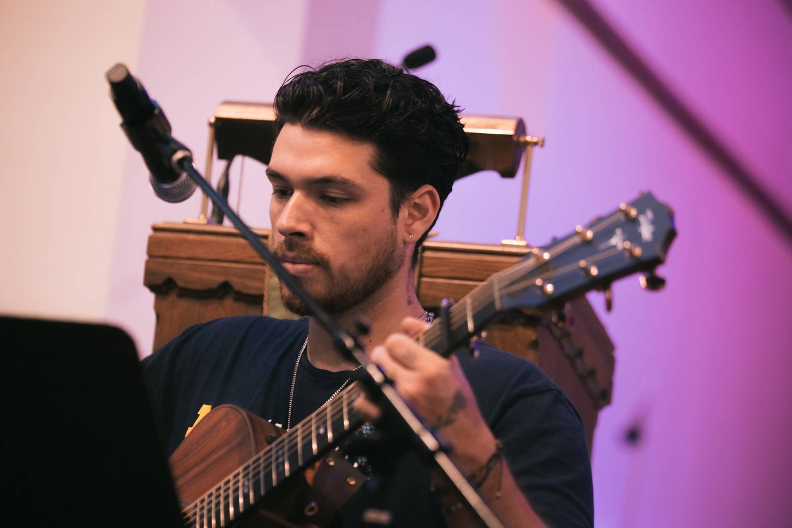 Worship guitar at University Lutheran Chapel