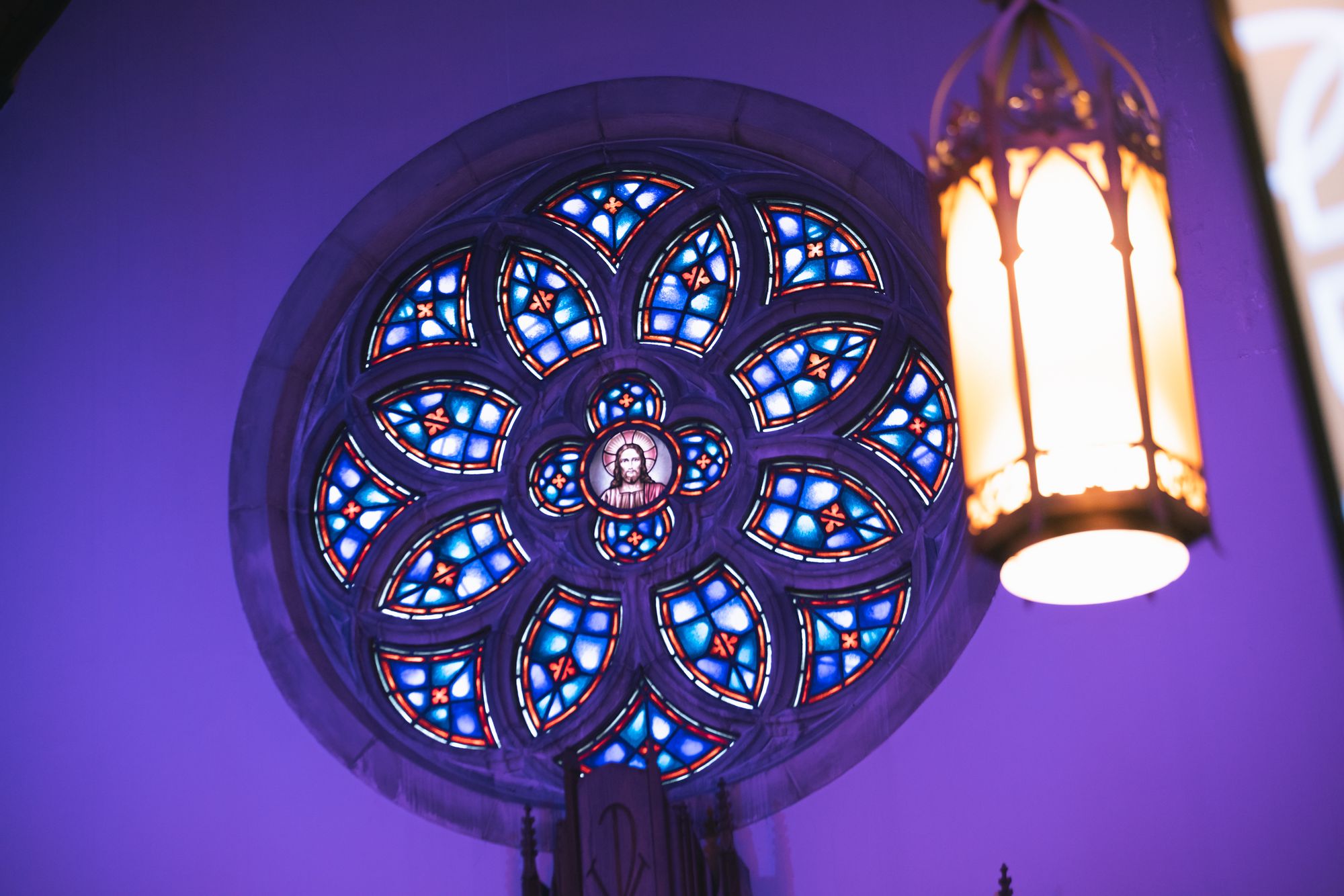 The rose window in the ULC sanctuary